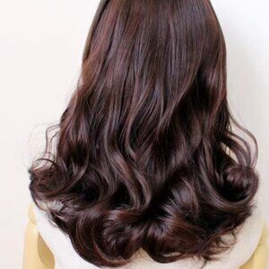 3 Piece Curly Hair Clip Extensions, Chestnut Brown, One Free Braid